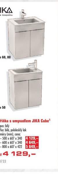Skříňka s umyvadlem JIKA Cube