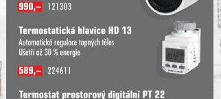 Termostatická hlavice HD 13