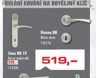 Giussy BB dveřní kování