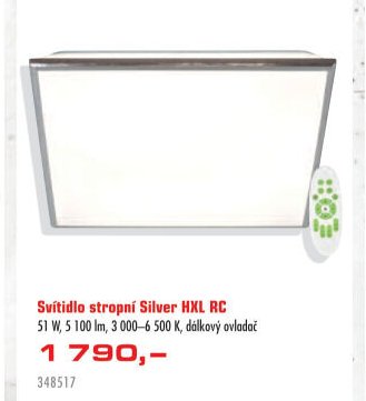 Svítidlo stropní Silver HXL RC