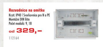 Rozvodnice na omítku