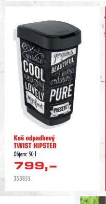 Koš odpadkový TWIST HIPSTER