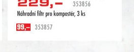 Náhradní filtr pro kompostér