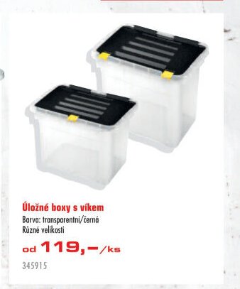 Úložné boxy s víkem