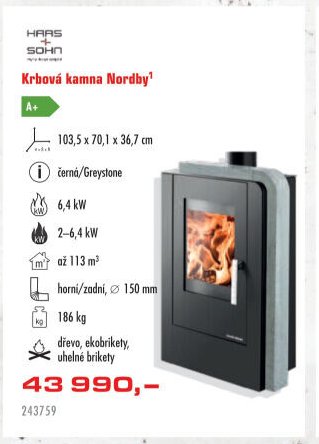 Krbová kamna Nordby