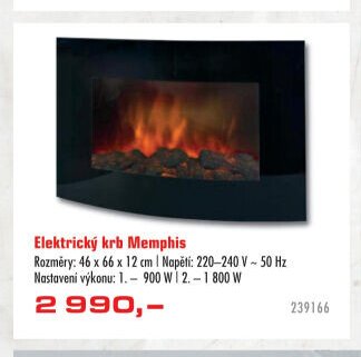 Elektrický krb Memphis