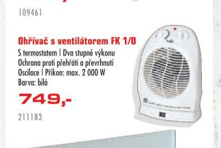Ohřívač s ventilátorem FK 1/0