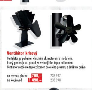 Ventilátor krbový