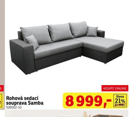 Rohová sedací souprava Samba