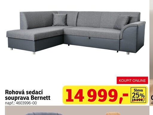 Rohová sedací souprava Bernett