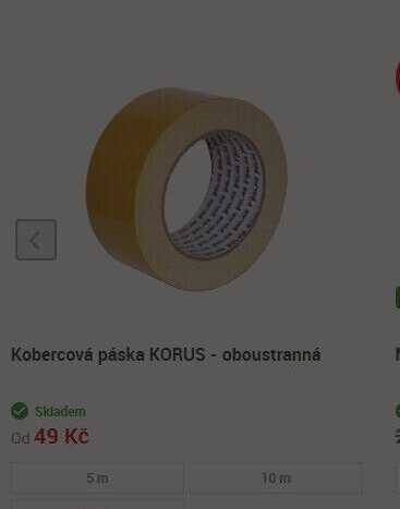 Kobercová páska KORUS - oboustranná