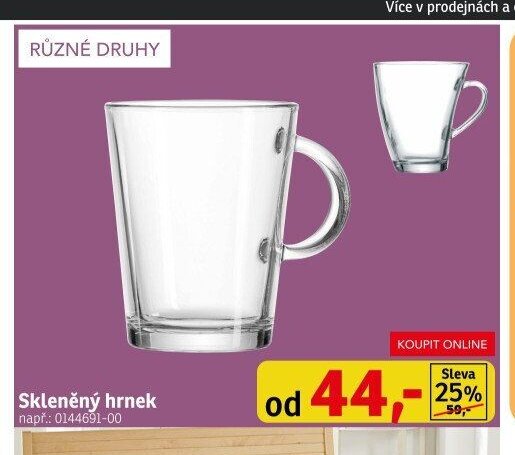 Skleněný hrnek