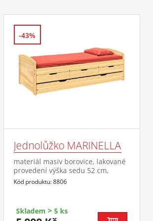 Jednolůžko MARINELLA