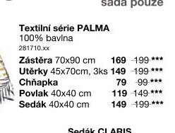 Textilní série PALMA