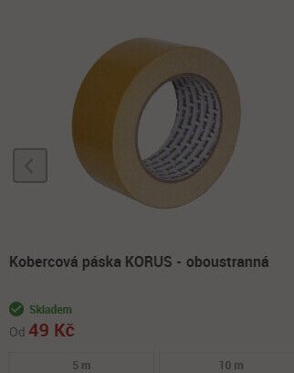 Kobercová páska KORUS - oboustranná