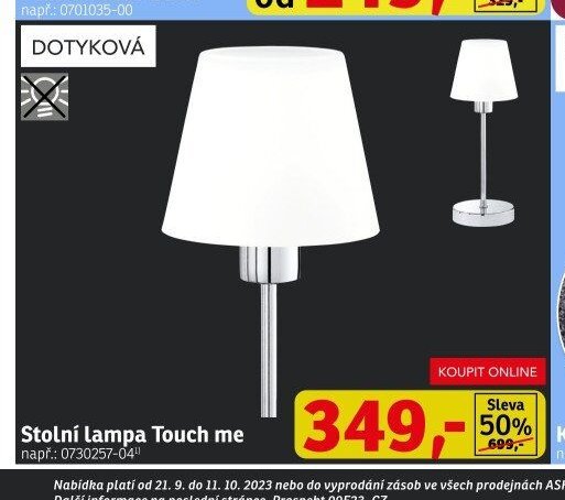 Stolní lampa Touch me