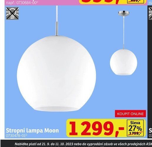 Stropní lampa Moon