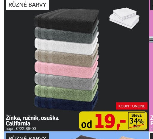 Žínka, ručník, osuška California