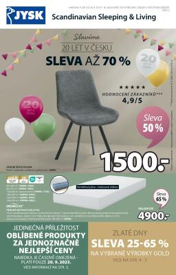 akční leták Jysk 20.9.2023-17.10.2023