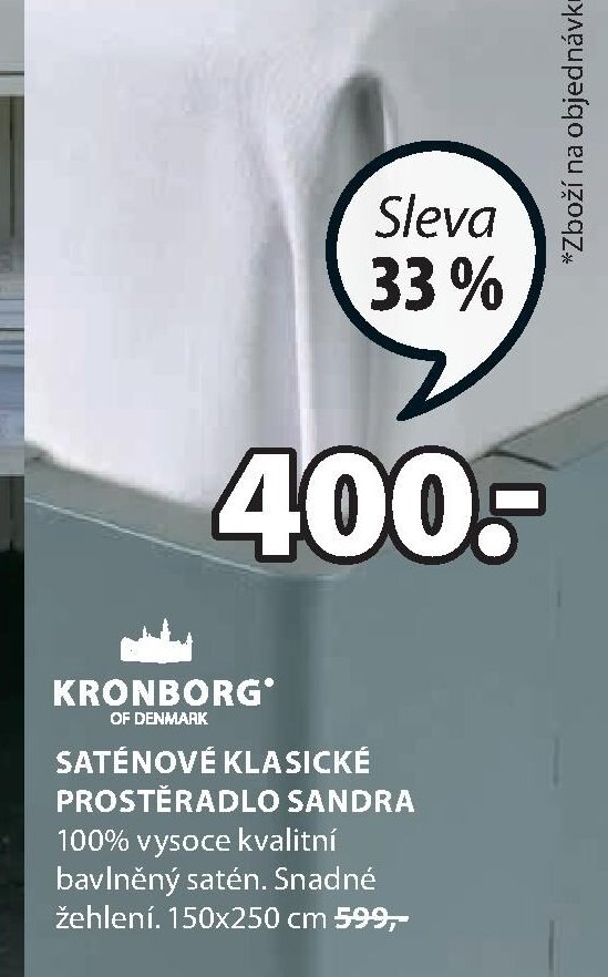 Saténové klasické prostěradlo SANDRA