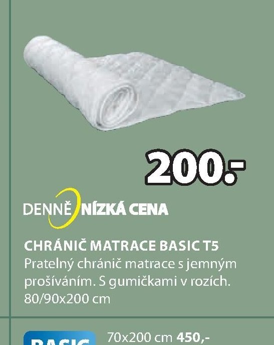 CHRÁNIČ MATRACE BASIC T5