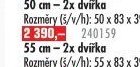 Skříňka s umyvadlem Trance 50 cm