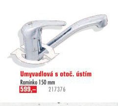 Umyvadlová baterie Sázava s otoč. ústím