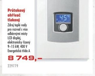 Průtokový ohřívač tlakový
