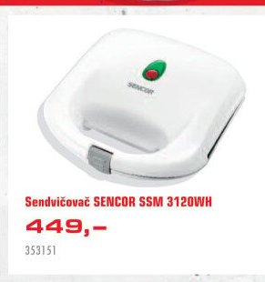 Sendvičovač SENCOR SSM 3120WH