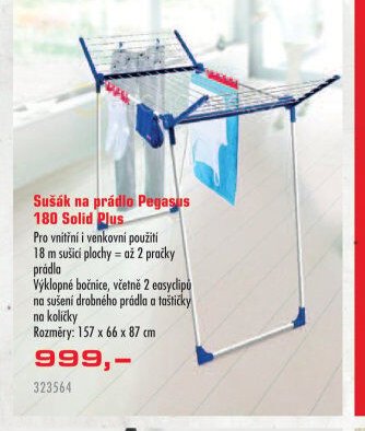 Sušák na prádlo Pegasus 180 Solid Plus