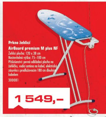 Prkno žehlicí AirBoard premium M plus NF