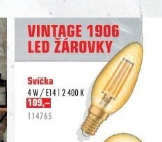 VINTAGE 1906 LED ŽÁROVKY Svíčka