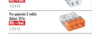 Svorka Wago (3 vodiče)