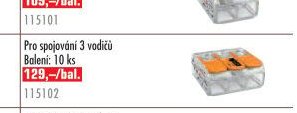 Svorka Wago (3 vodiče)