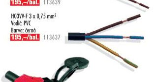H03VV-F 3 x 0,75 mm2