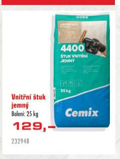 Vnitřní štuk jemný