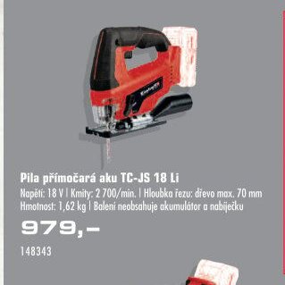 Pila přímočará aku TC-JS 18 Li