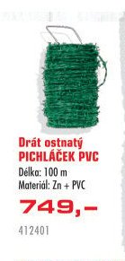 Drát ostnatý PICHLÁČEK PVC