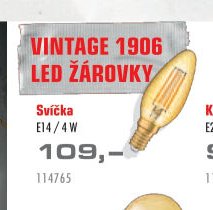 VINTAGE 1906 LED ŽÁROVKA Svíčka