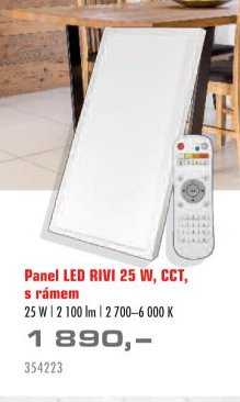 Panel LED RIVI 25 W, CCT, s rámem