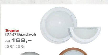 Stropnice E27 / 60 W | Materiál: kov/sklo