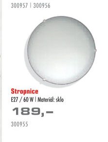 Stropnice E27 / 60 W | Materiál: sklo