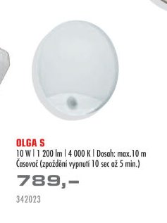 OLGA S 10 W | 1 200 lm | 4 000 K | Dosah: max. 10 m