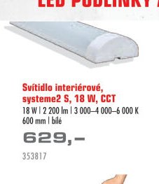 Svítidlo interiérové, systeme2 S, 18 W, CCT