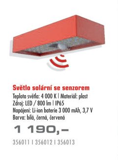 Světlo solární se senzorem