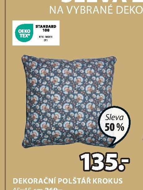 DEKORAČNÍ POLŠTÁŘ KROKUS