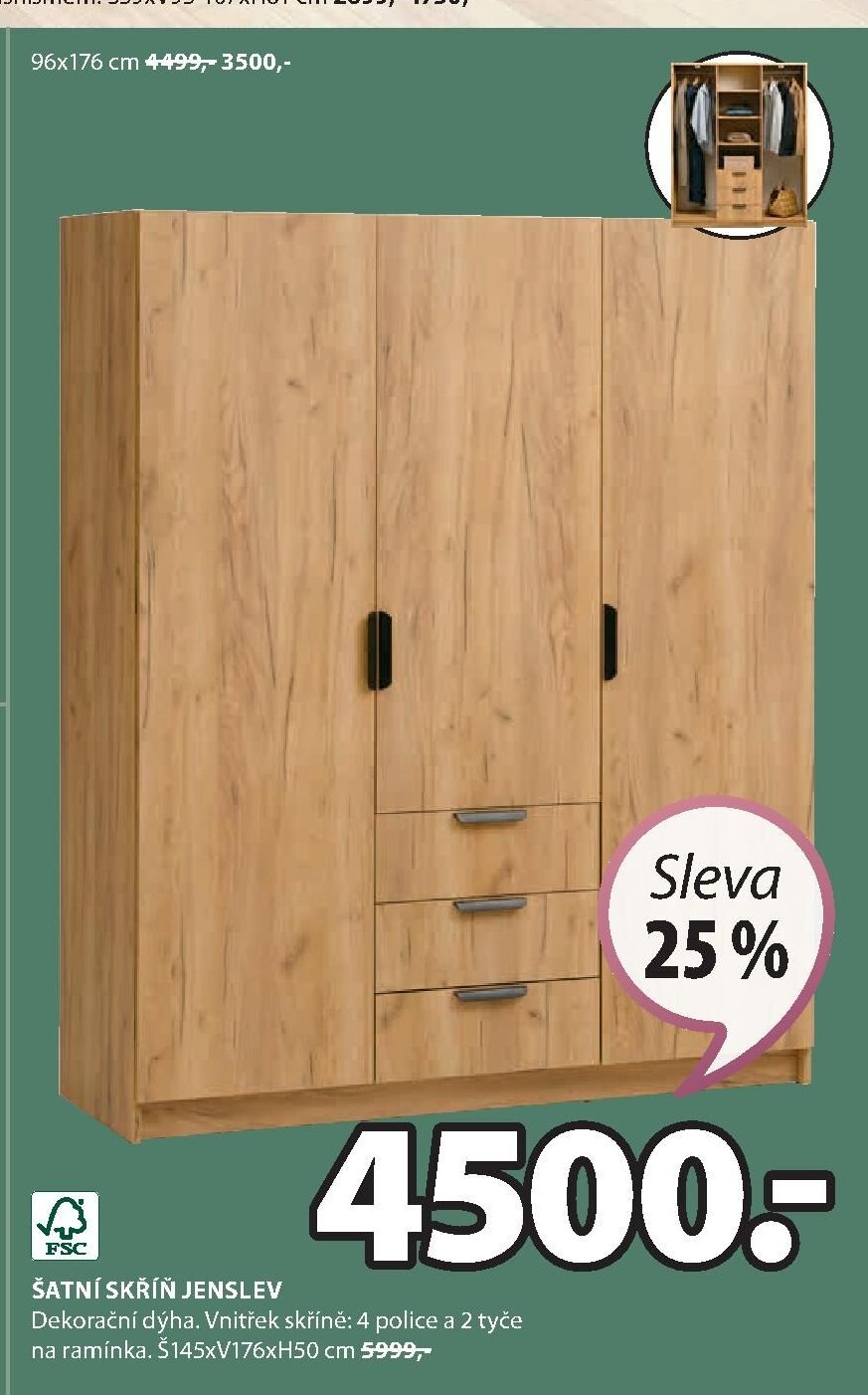 ŠATNÍ SKŘÍŇ JENSLEV