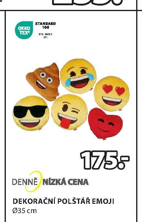 DEKORAČNÍ POLŠTÁŘ EMOJI