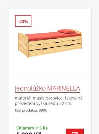 Jednolůžko MARINELLA