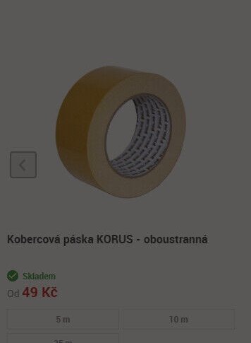 Kobercová páska KORUS - oboustranná
